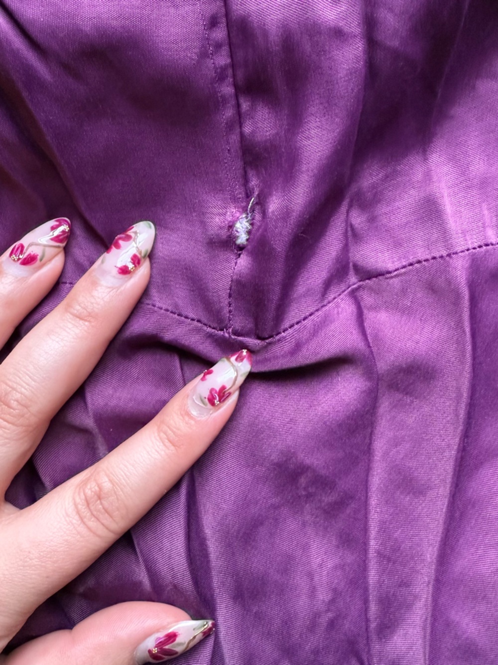 Farm Rio Purple Blouson Solid Midi Dress, Size M , GUC - Picture 4 of 4